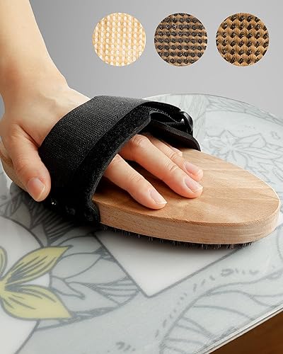 Miniatura 6 de OutdoorMaster Kit de cepillos de cera para esquísnowboard, 3 cepillos de cera + raspador de metal + lima de borde + afinador de borde lateral con