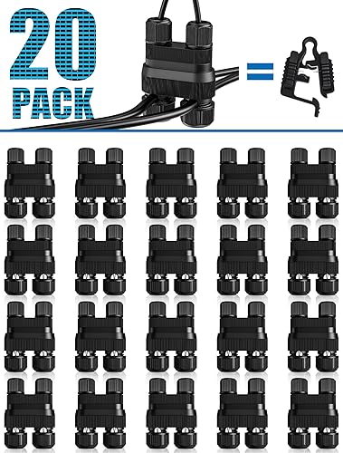 SUNVIE Fastlock2 - Conector de cable de bajo voltaje, conectores de iluminación de paisaje, impermeables, calibre 12-18, para luces de paisaje de