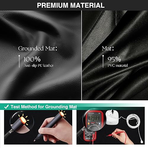 Miniatura 6 de Alfombrilla de conexión a tierra para dormir, energía, alivio del dolor, inflamación, equilibrio, bienestar. Terapia conectada a tierra. Toma a