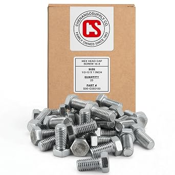Chenango Supply 1/2-13 x 1 Stainless Steel Hex Head Bolts
