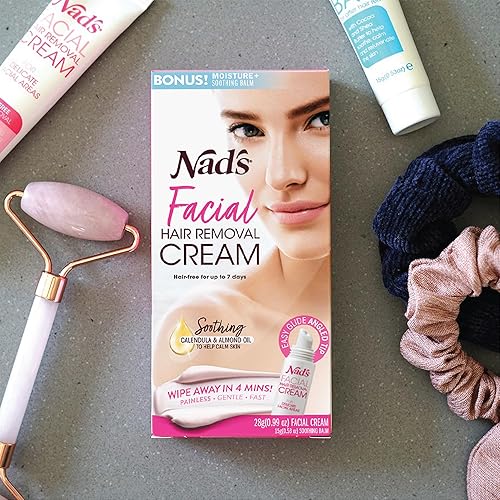 Miniatura 5 de Nad's Crema de depilación facial  Depilación suave y calmante para mujeres  Crema depilatoria sensible para áreas delicadas de la cara, 0.99 onzas