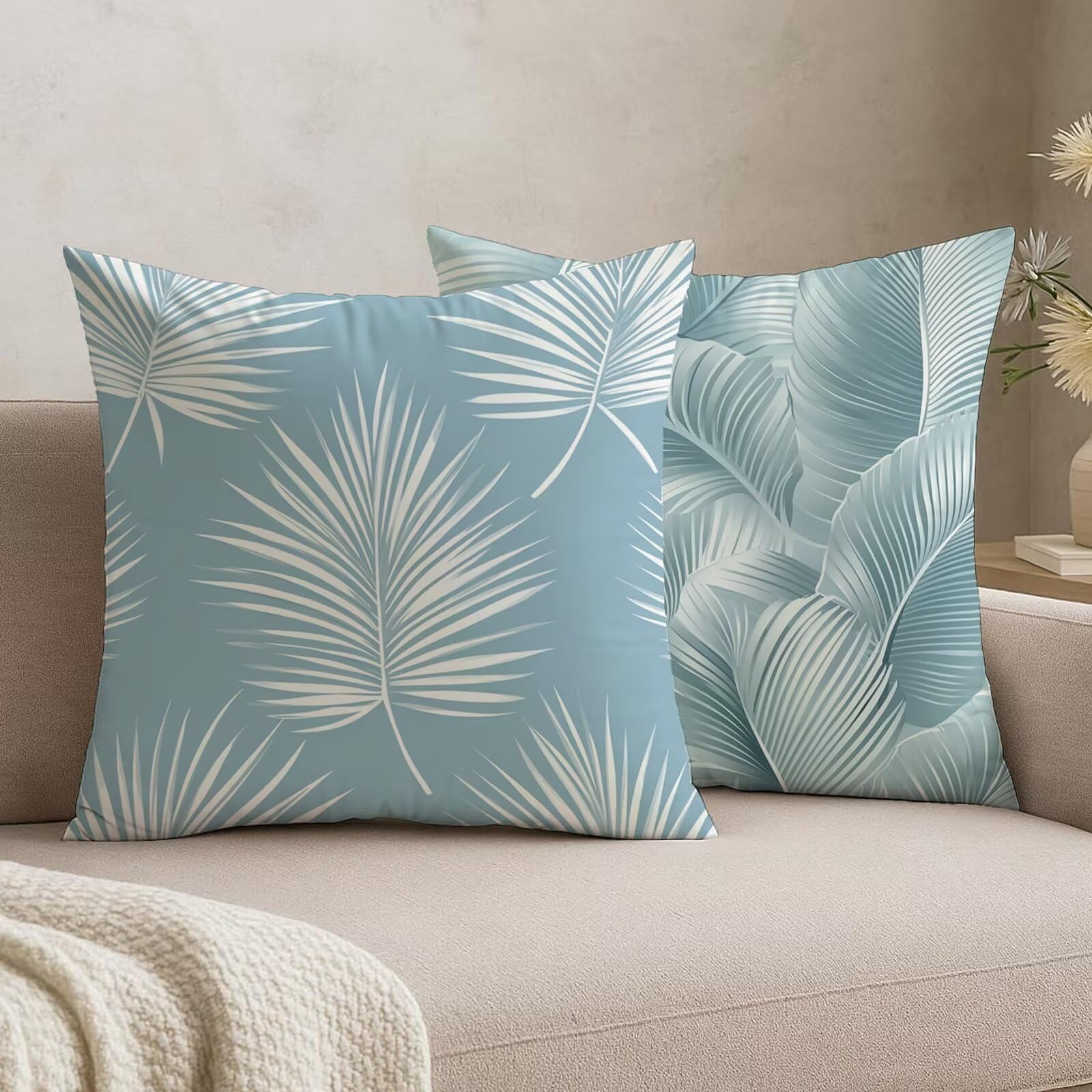Housses de coussin 40x40 velours bleu canard : protégez et sublimez vos coussins fatigués