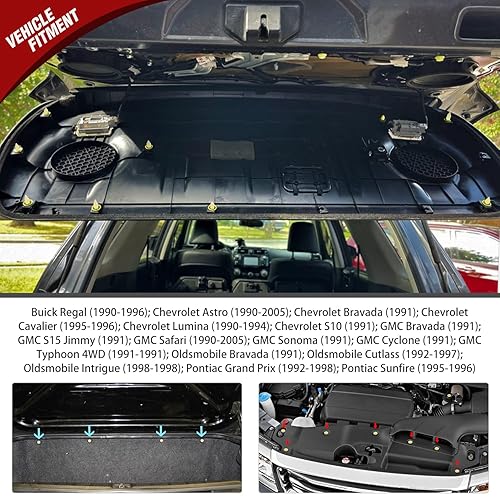 Vista 78 de Nilight 50 clips de retención tipo empujador de aislamiento para capó de orificio de 0.343 in compatibles con Chrysler 4878883AA Dodge 1996-2005 50