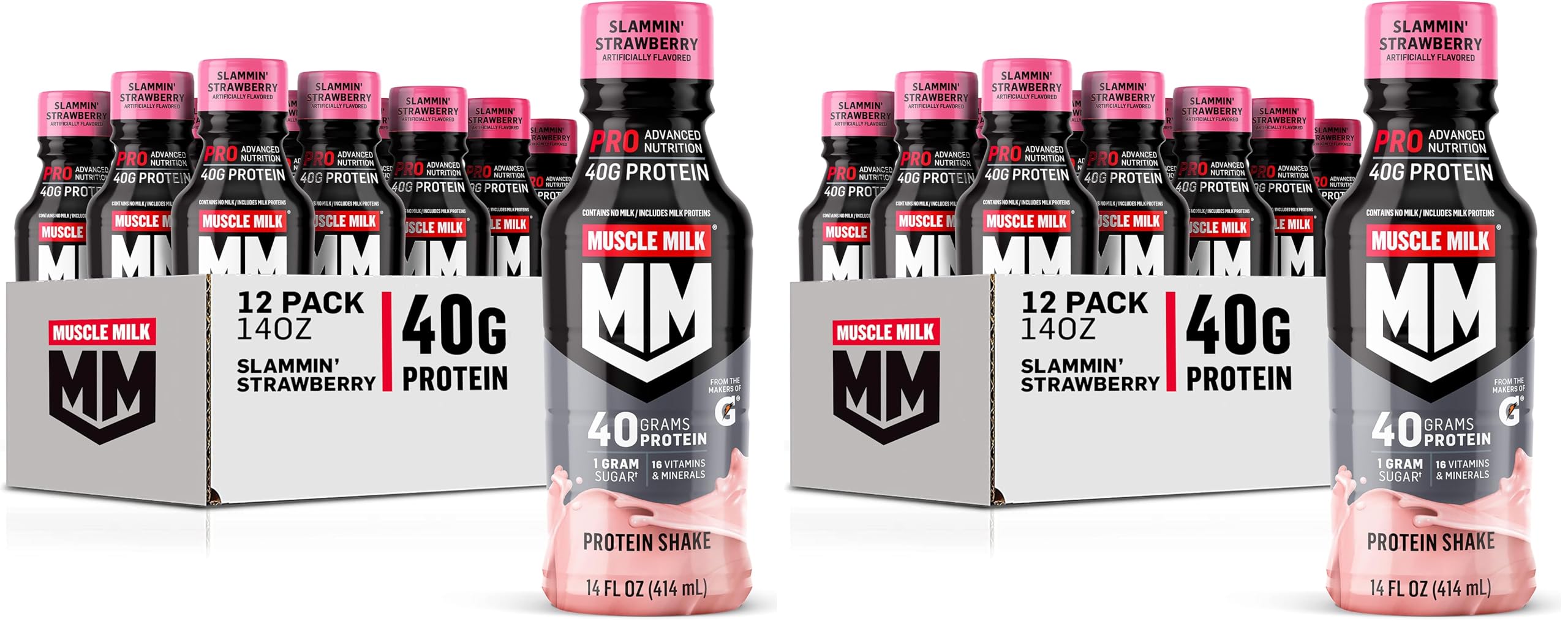 Muscle Milk Pro Advanced Nutrition Protein Shake, Knockout Chocolate, 14 Fl Oz Bottle, 12 Pack, 40g Protein, 1g Sugar, 16 Vitamins & Minerals, 6g Fiber, Workout Recovery, Packaging May Vary — Amazon image 11