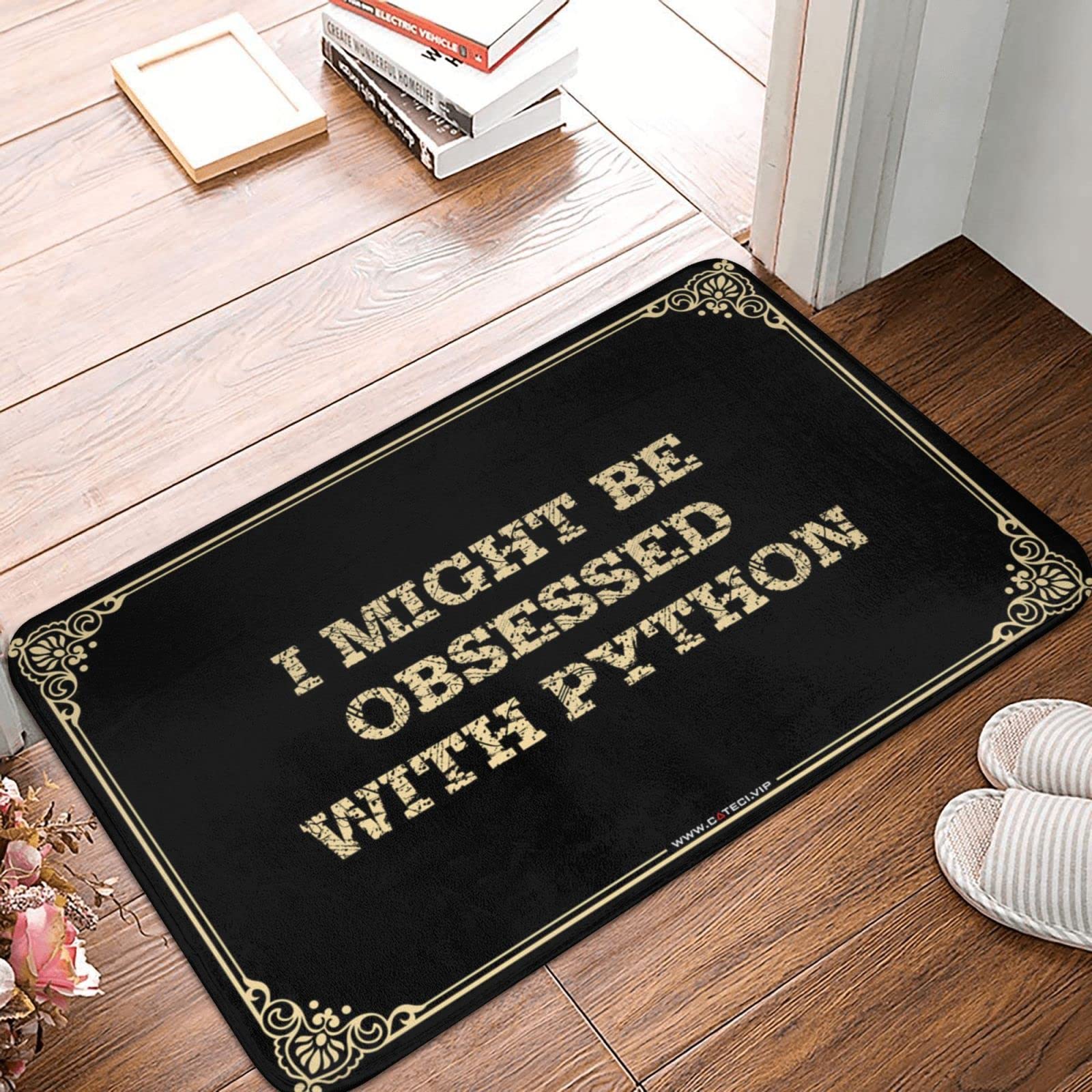 Paillasson extérieur Python et tapis d'entrée humoristique 50x80