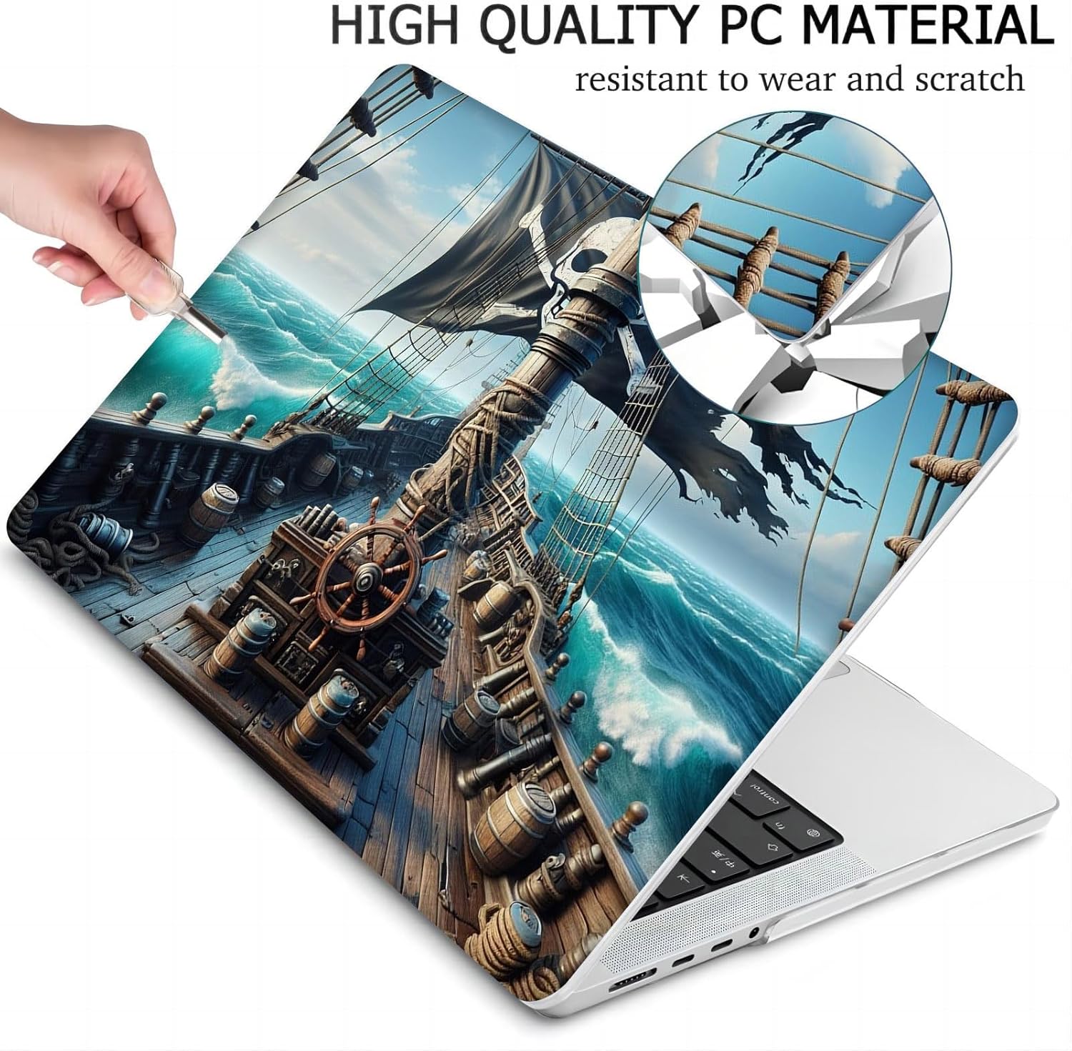 Compatible with MacBook Neo 13-inch, Hard Shell Case with Keyboard Cover and Screen Protector (A3404 A18 Pro chip, 2026 Release) - Pirates MC21238