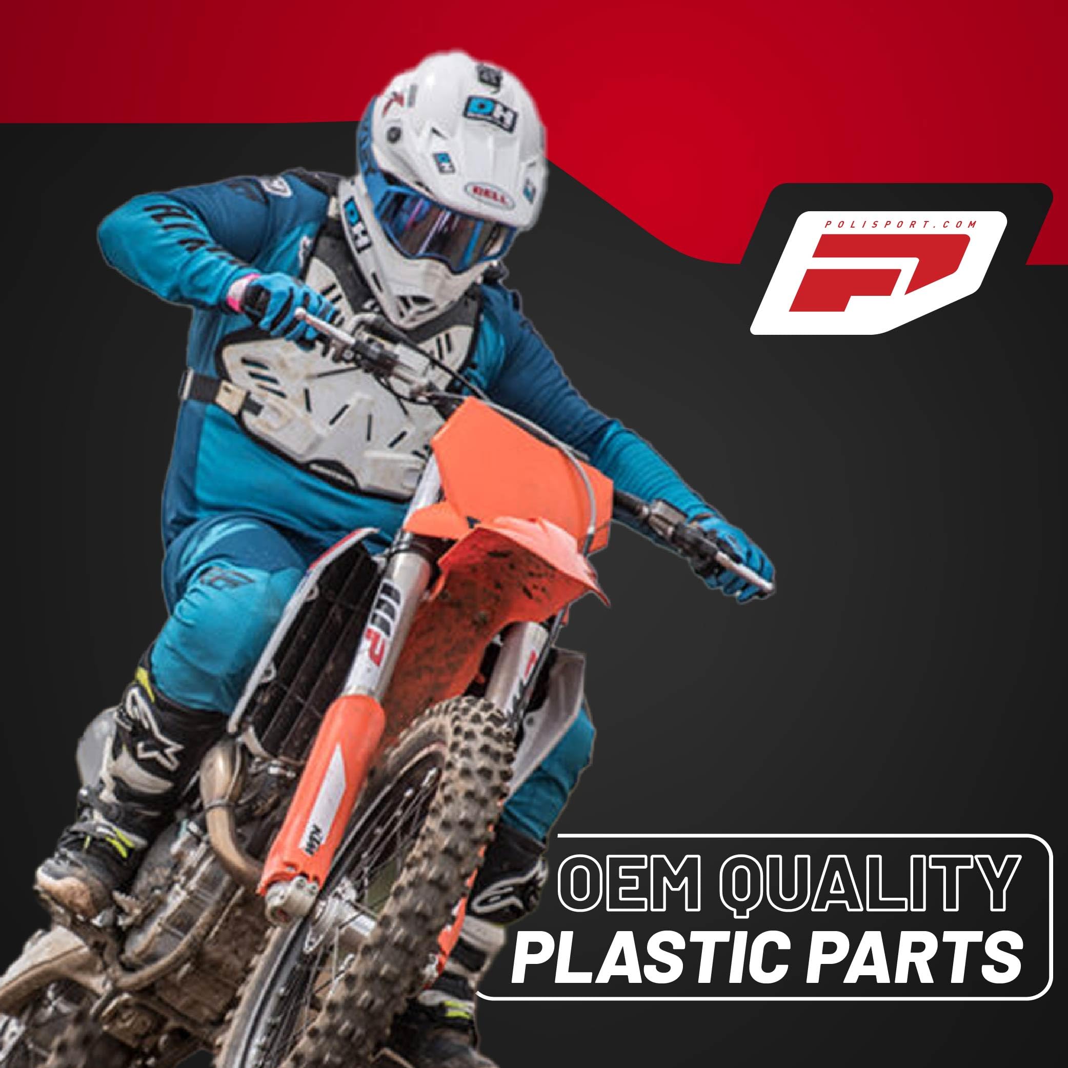 POLISPORT 8399300002 - Protezione forcella completamente avvolgente realizzata in plastica resistente compatible con motocicletas KTM, HUSQVARNA, GAS GAS, SHERCO en color Bianco