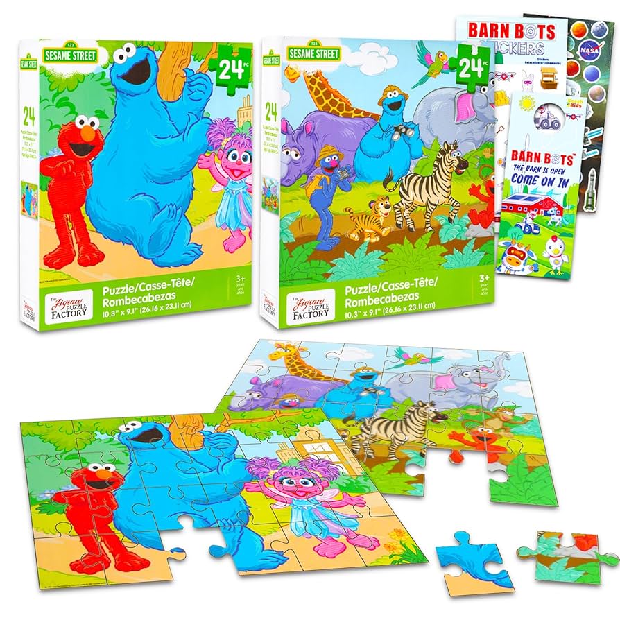 セサミストリート パズル レア★レトロ ビンテージキッズ用パズル「米国製・1990年・PLAYSKOOL・セサミ