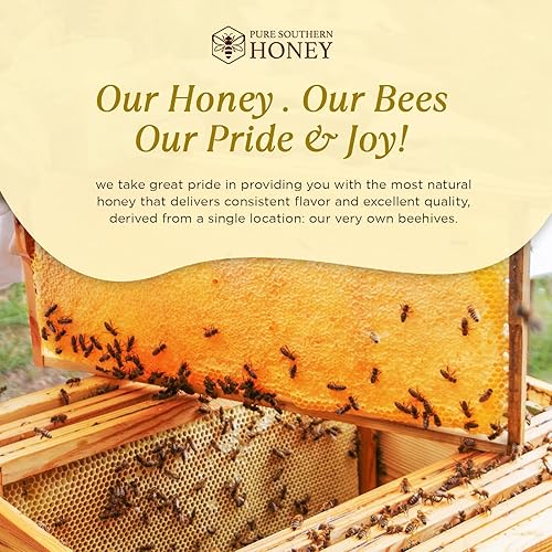 Miniatura 6 de Miel de Gallberry 100% cruda y sin filtrar con peine  hecho americano por Pure Southern Honey