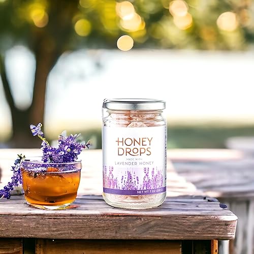 Miniatura 6 de Gourmanity Gotas de miel hechas con miel de lavanda, tarro de 7 onzas, caramelo de miel dura de Provenza, Francia, Boules Fourrees Miel, gotas de