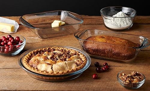 Miniatura 4 de Anchor Hocking - Juego de 3 platos para pan de vidrio de 1.5 cuartos de galón