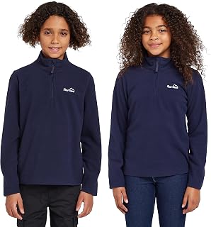 Peter Storm Kids' Bracken Lightweight Half Zip Fleece, Kids Fleece Top, Kids Fleece Midlayer, Outdoors, Camping, Trekking, Hiking and Walking Clothing