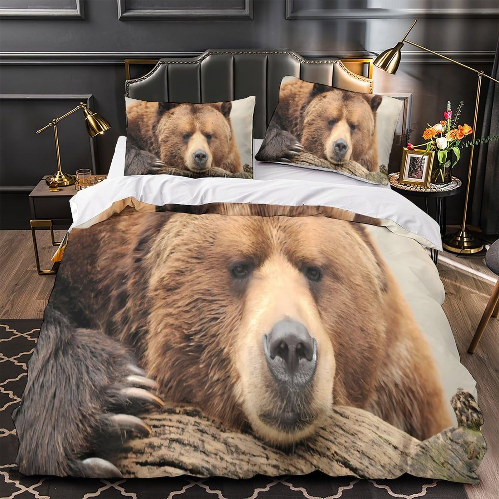 Drap de couette 3D style photographie animalière au rendu visuel saisissant