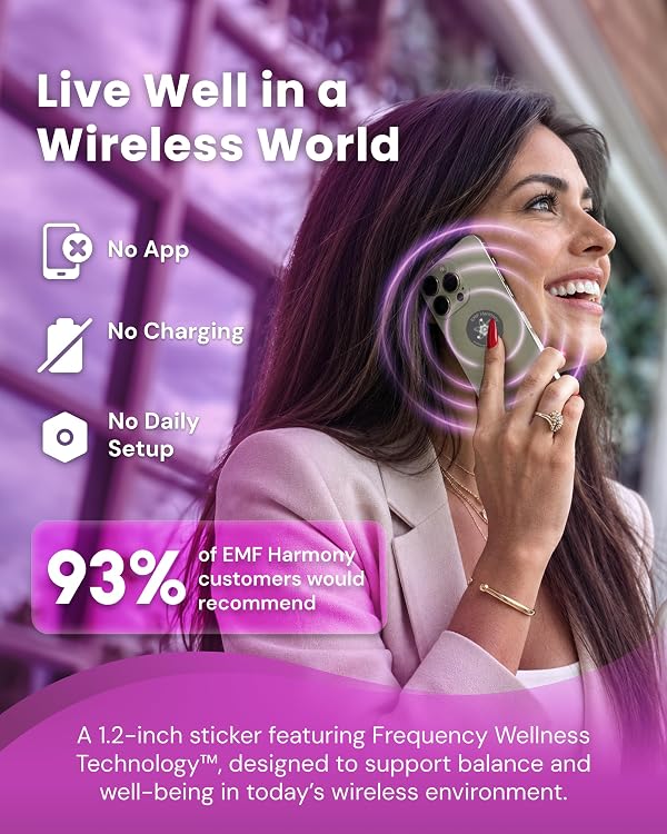 EMF Harmony Harmonizer Plus Phone Sticker – 1.2" Stainless Steel Adhesive Disc for Phones & Devices, Reusable Accessory for Daily Peace of Mind in The Modern Age by EMF Harmony - Used condition - Image 2