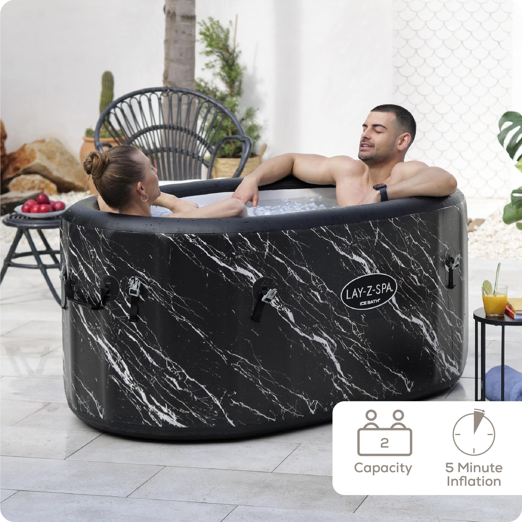 Lay-Z-SPA Glacial Dip FortiFiber - Bañera de inmersión fría (1,52 x 92 x 71 cm)