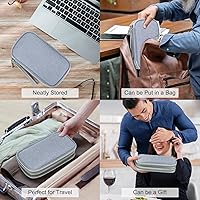 Vista 7 de FYY Organizador para cosas electrónicas, para viajes, para cables, cargadores, celular y auriculares, estuche portátil, impermeable, doble capa