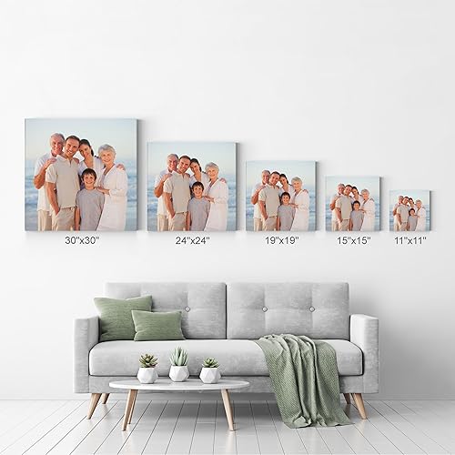 Vista 7 de Smile Art Design Impresión en lienzo personalizada: arte de pared con fotos personalizadas, hecho a pedido en Estados Unidos, lienzo premium