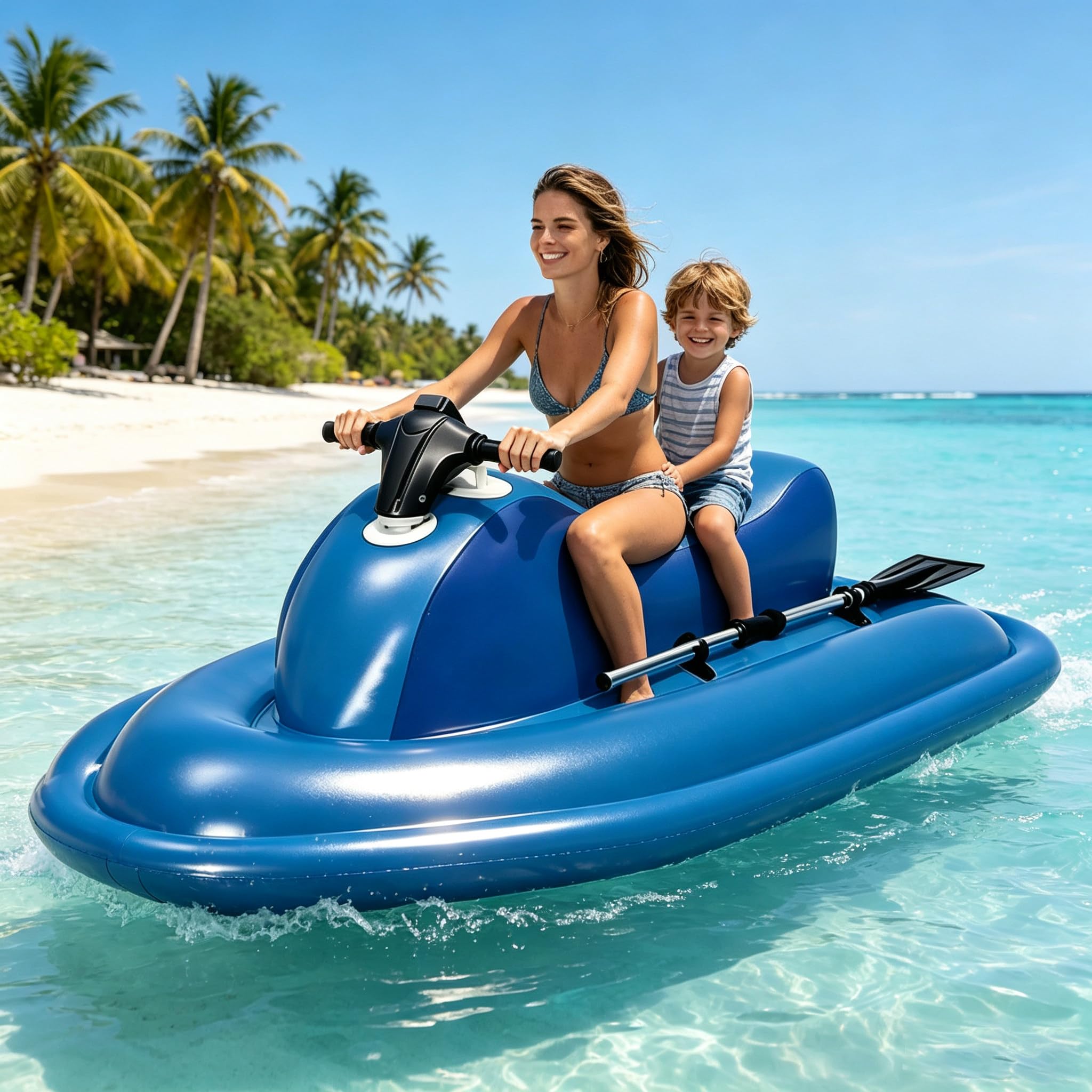GSHSHOU Electric Inflatable Boat with Motor, 500W/ 700W,160 Min Long Runtime 500W16A