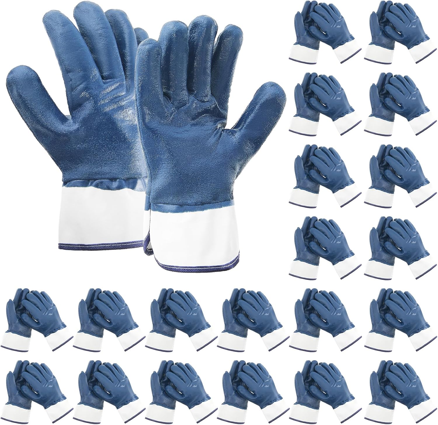 Teenyyou Oil Resistant Gloves for Men, Nitrile Heavyweight Fully Coated Work Gloves, Oil Hauler Chemical Resistant