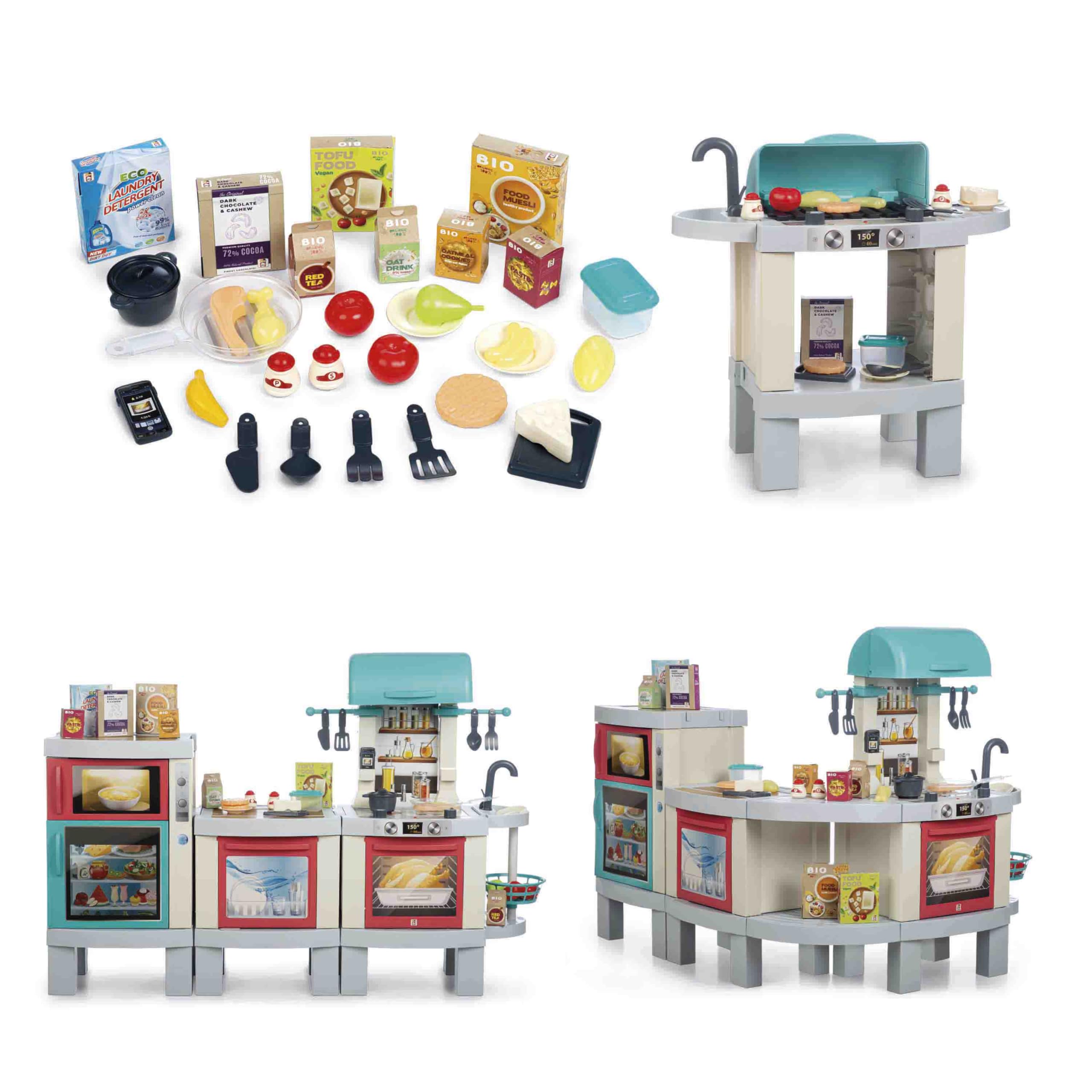 Chicos - Cocina de Juguete 3en1 Kitchen XL | Cocinita Infantil con Luces, Sonidos y Efecto Real | Barbacoa Transformable, 31 Accesorios, Tecnología Fotocromática | Niños 3 4 5 Años (85124)