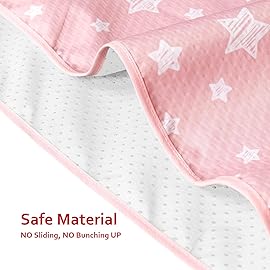 Baby Splat Mat Anti Slip Waterproof High Chair Mat, Baby Feeding Table Cloth Floor Mat Cover, Baby Art Playtime Mat for Craft/Mealtime, 42X46 Inch Washable Portable Picnic Mat - Pink Star