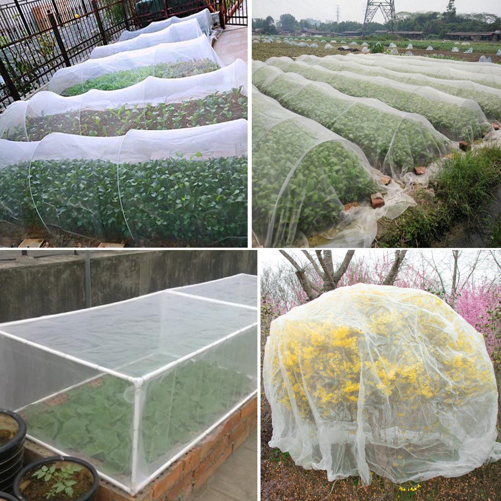 Rete Antinsetto,Rete di Protezione per Piante,Rete da Giardino,Rete di Insetti per Verdure,Rete Anti-Uccelli,per Proteggere Giardino,Serra,Piante,Frutteti,Colture (3x20m/9.8x65.6ft)
