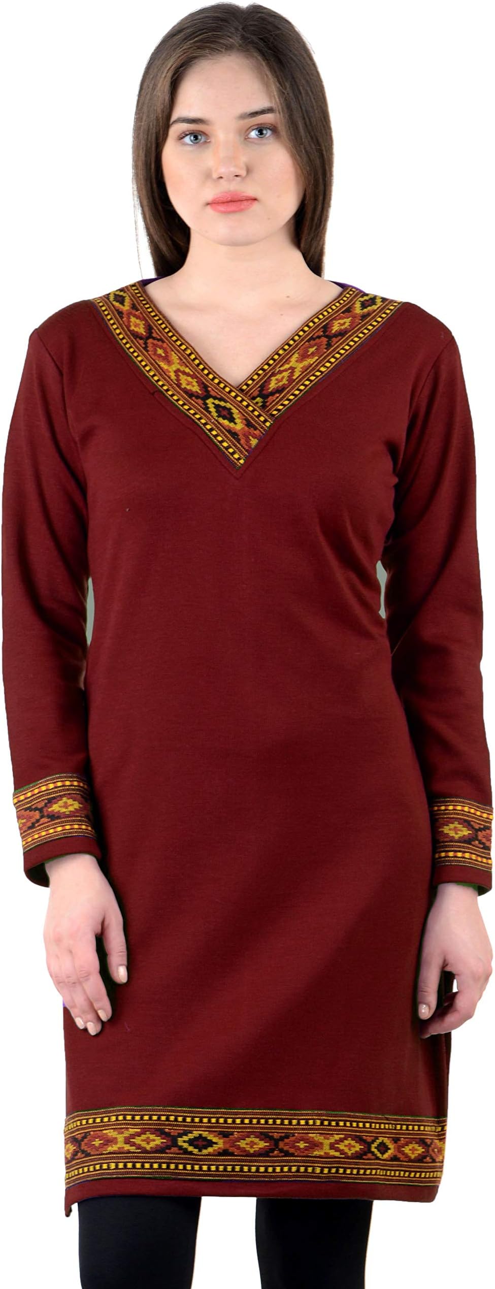 Vastraa FusionWomen's Woolen Kurti (Red)