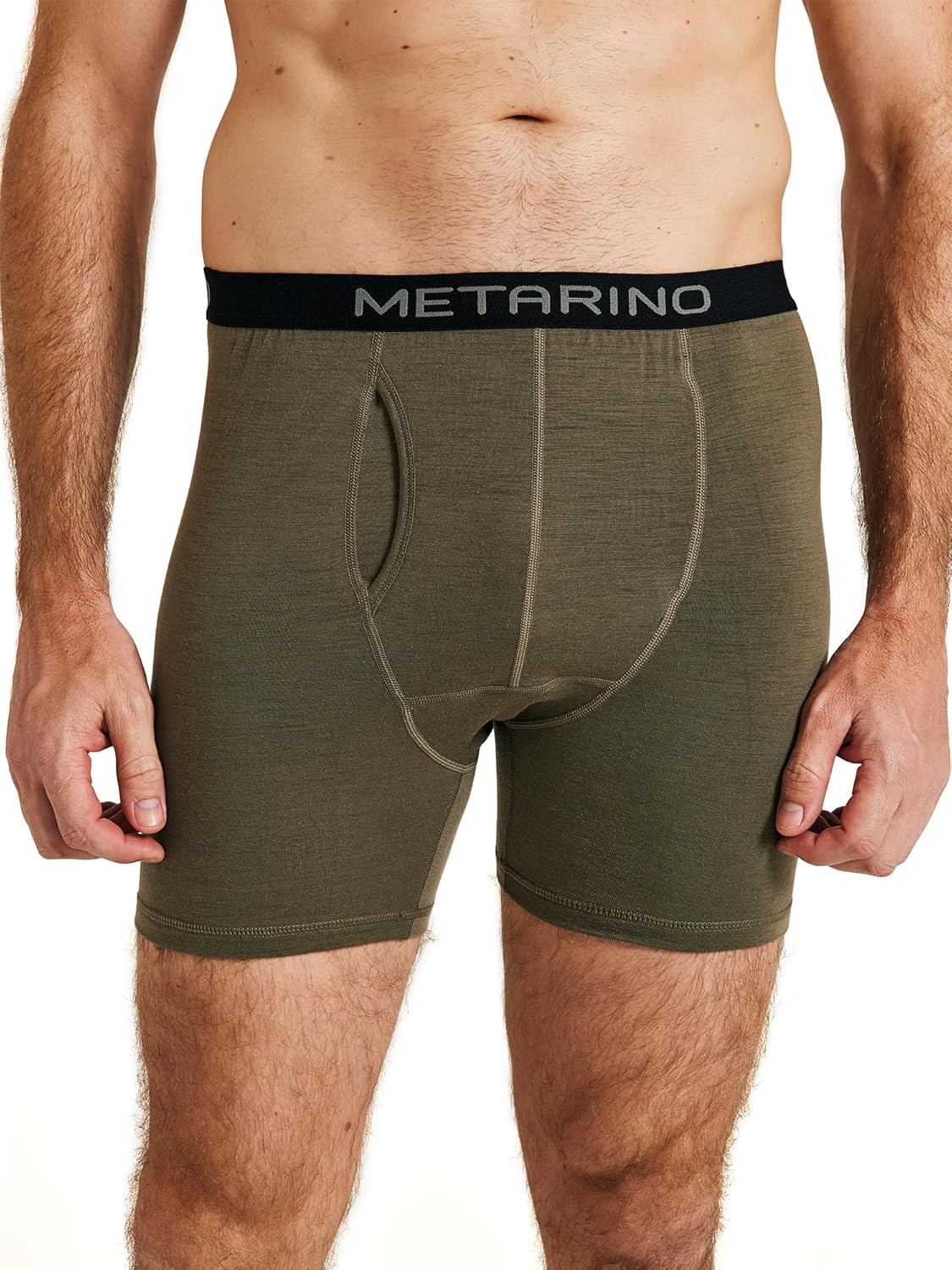 METARINO Men's Merino Wool Underwear - Ultra-Soft Boxer Briefs with Anti Odor for Hiking, Travel & Everyday Comfort