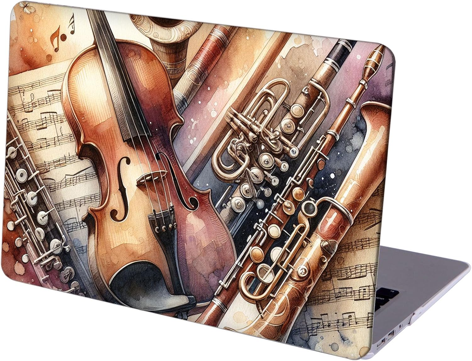 Compatible with MacBook Neo 13-inch, Hard Shell Case with Keyboard Cover and Screen Protector (A3404 A18 Pro chip, 2026 Release) - Music Instrument MC23103
