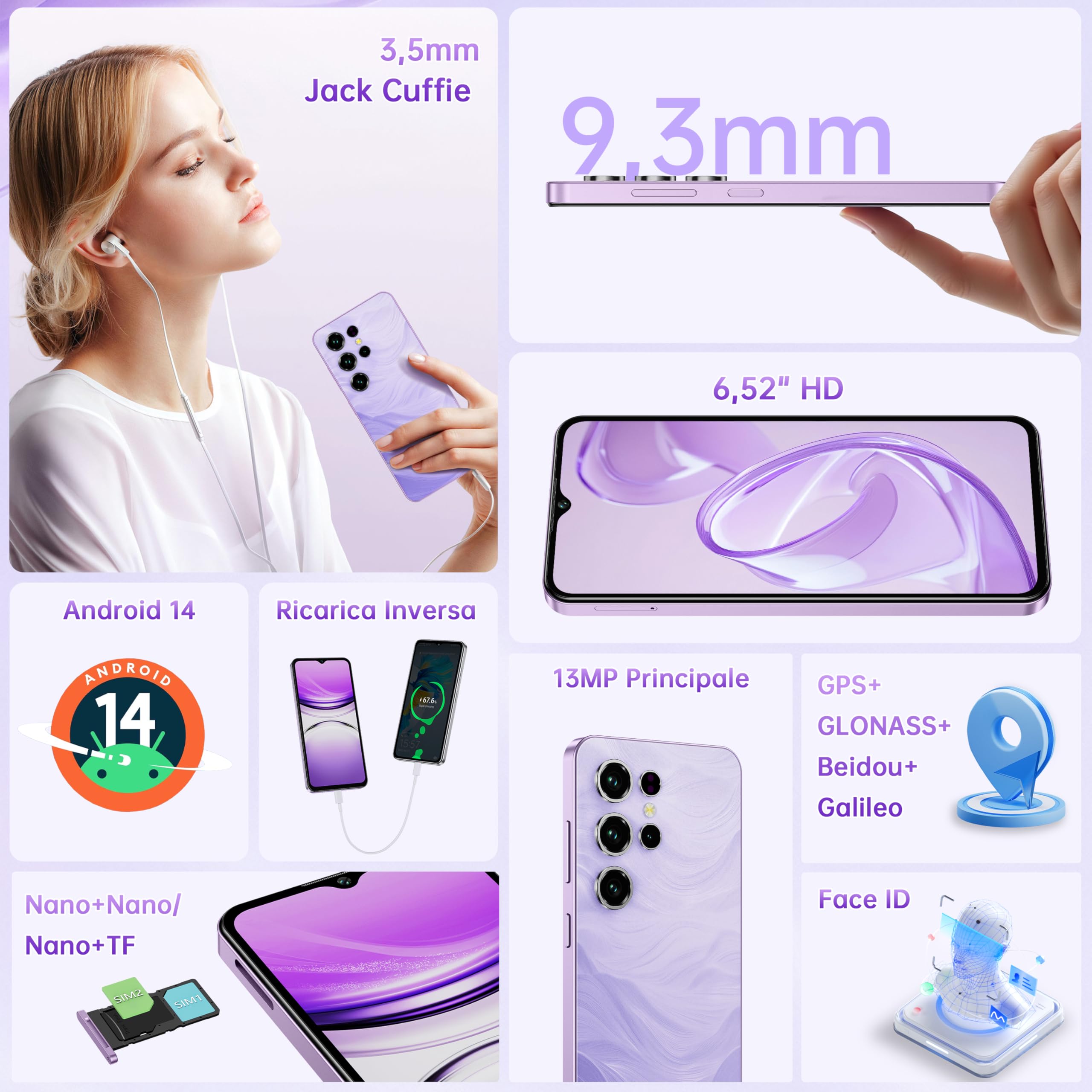 OUKITEL C2 Smartphone 2026-64GB +16GB RAM 6.52