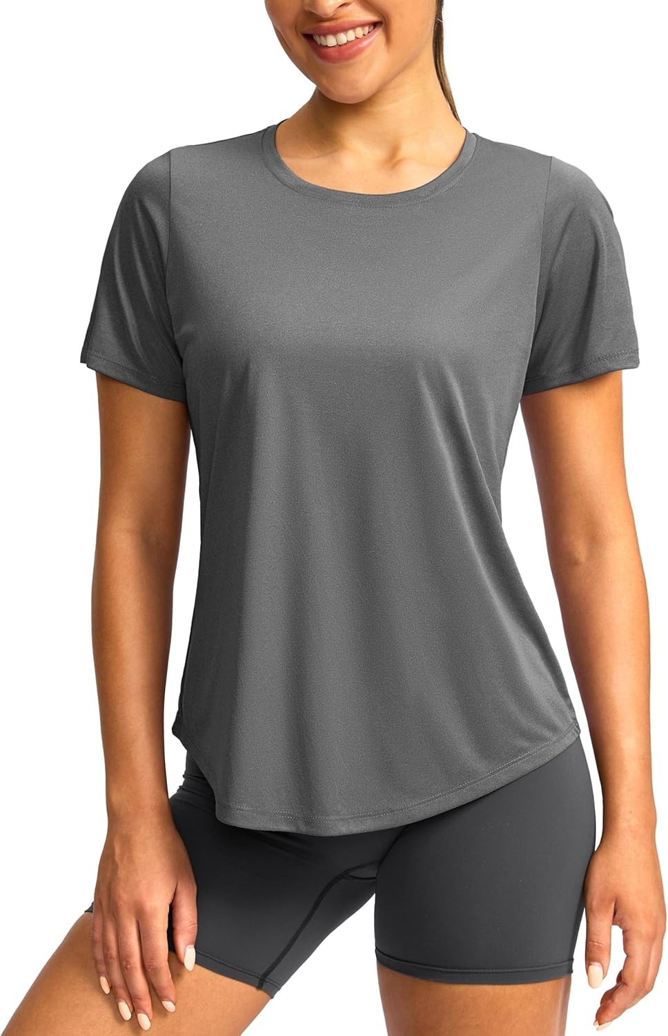 Women's Short Sleeve Workout Shirts UPF 50+ Sun Protection T-Shirts Quick Dry Breathable Gym Running Hiking Tops for Women