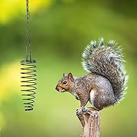 Vista 5 de Geiserailie Soporte para mazorca de maíz con cadena de extensión de 35 pulgadas para ardilla y otros suministros de alimentación en el patio trasero