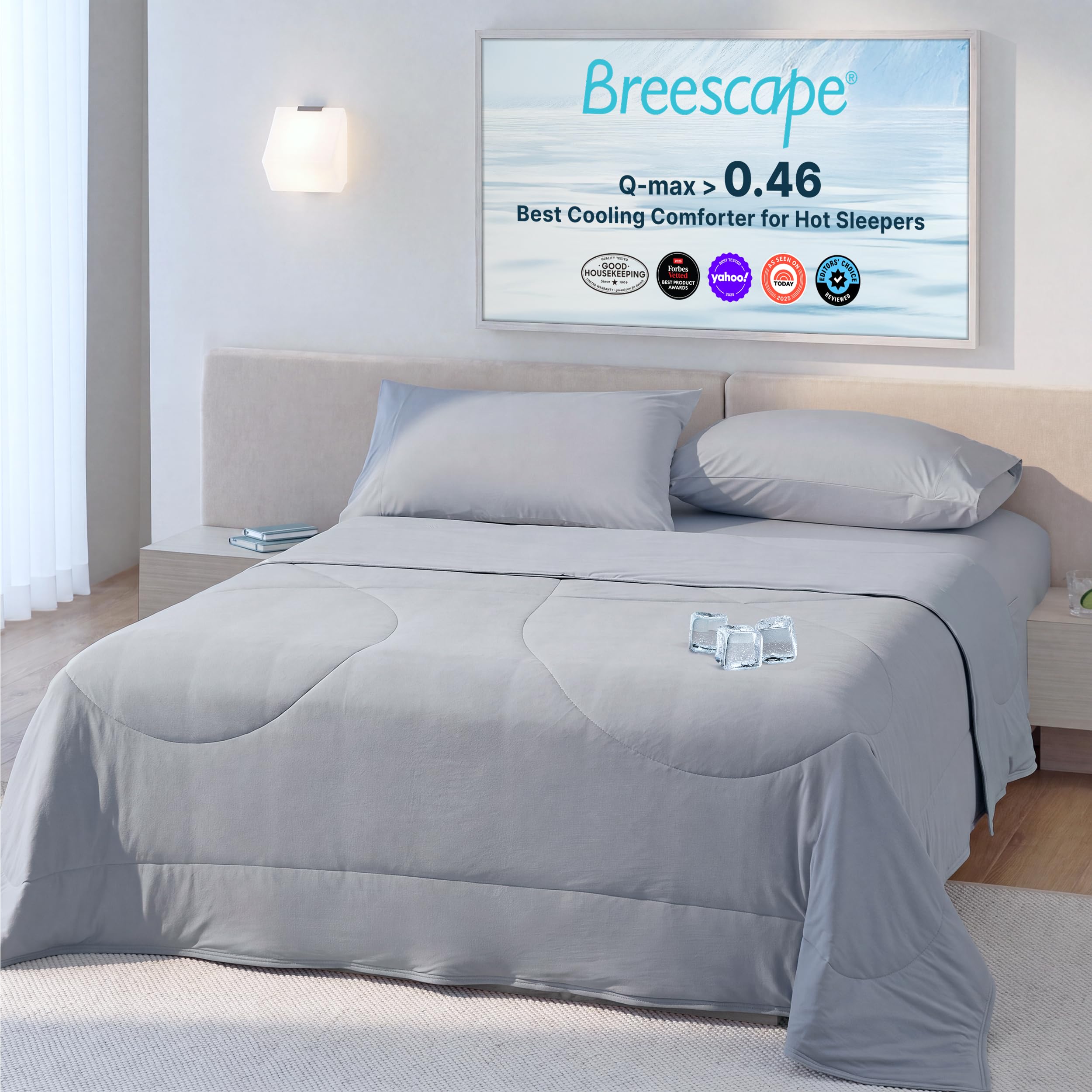 Amazon.com: Breescape Cooling Comforter Blanket - BlendTek Q-Max