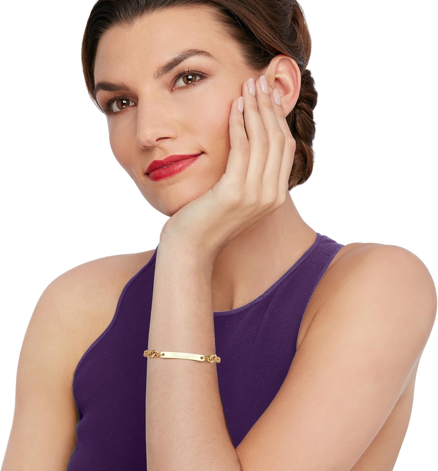 Ross-Simons Italian 14kt Yellow Gold Personalized Id Bracelet