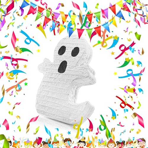 Miniatura 5 de Costume Wizard Pinata fantasma espeluznante, piñatas mexicanas de Halloween para fiestas de cumpleaños y eventos, piñata temática rellenable para