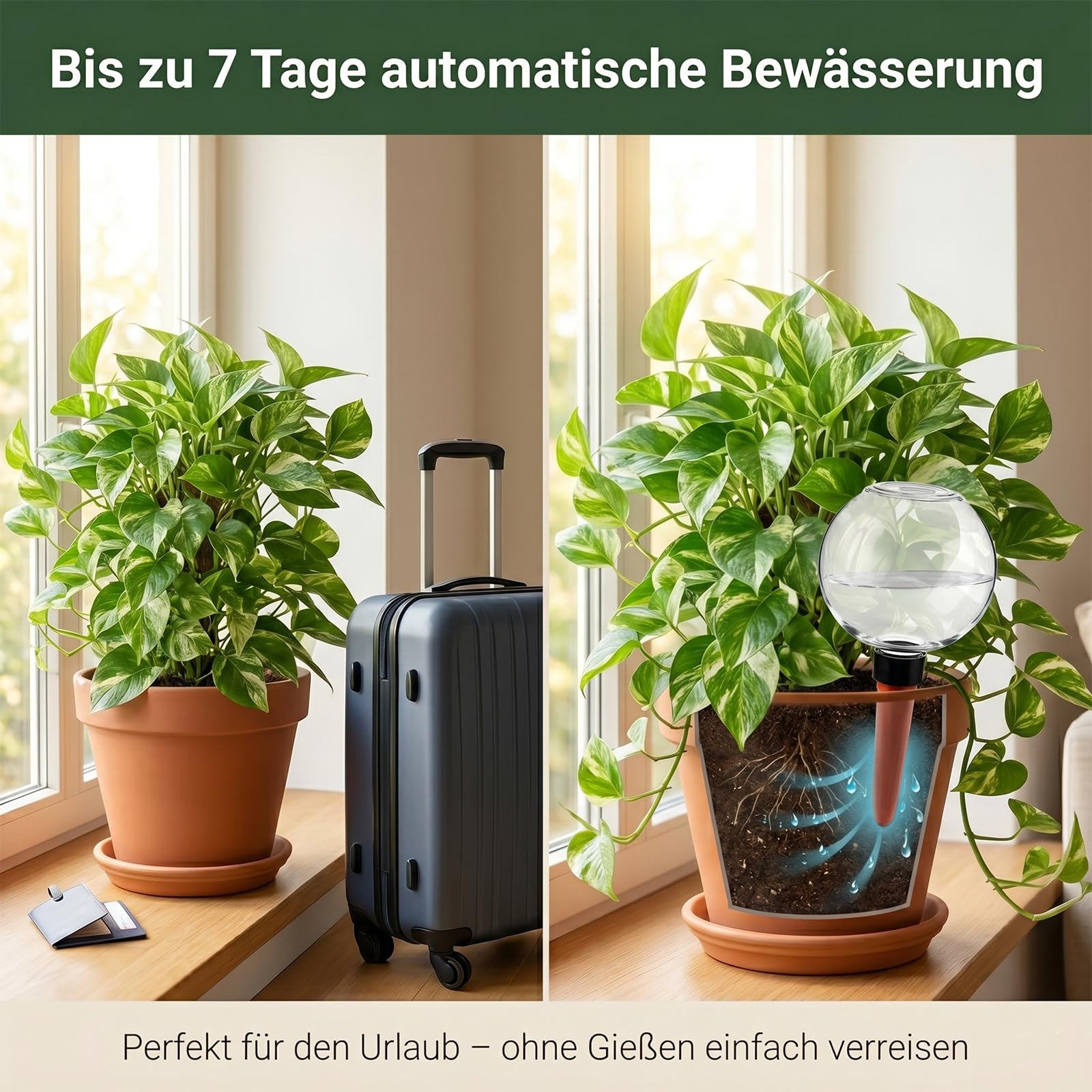 500ml BewäSserungskugeln Automatische BewäSserungs für Zimmerpflanzen, Tonkegel BewäSserungs, GießKugel für Zimmerpflanzen & BalkonkäSten, Pflanzen BewäSserung Im Urlaub (8pcs)