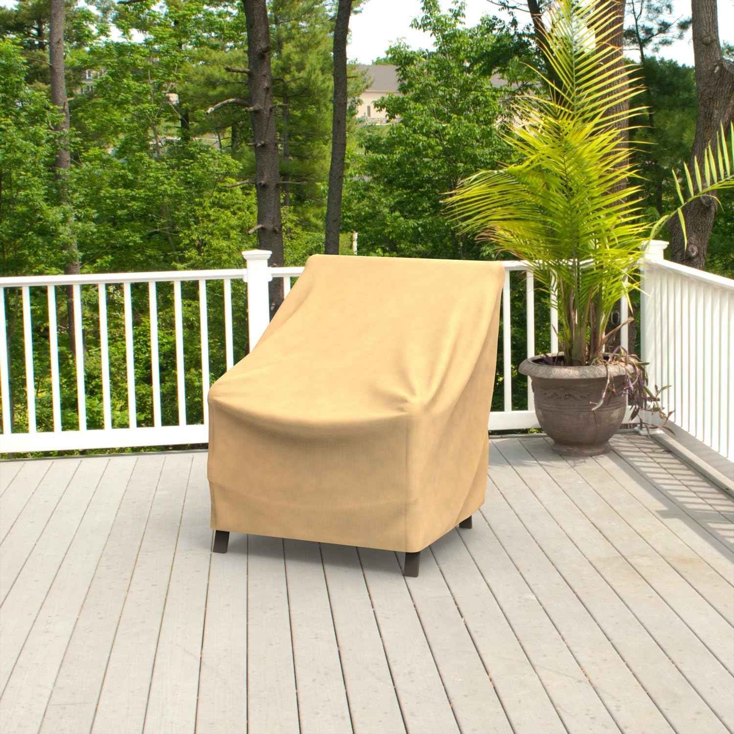 Budge P1A03SF1 All Seasons Patio Cover Lightweight, UV-Resistant, Extra Small Chair, Tan