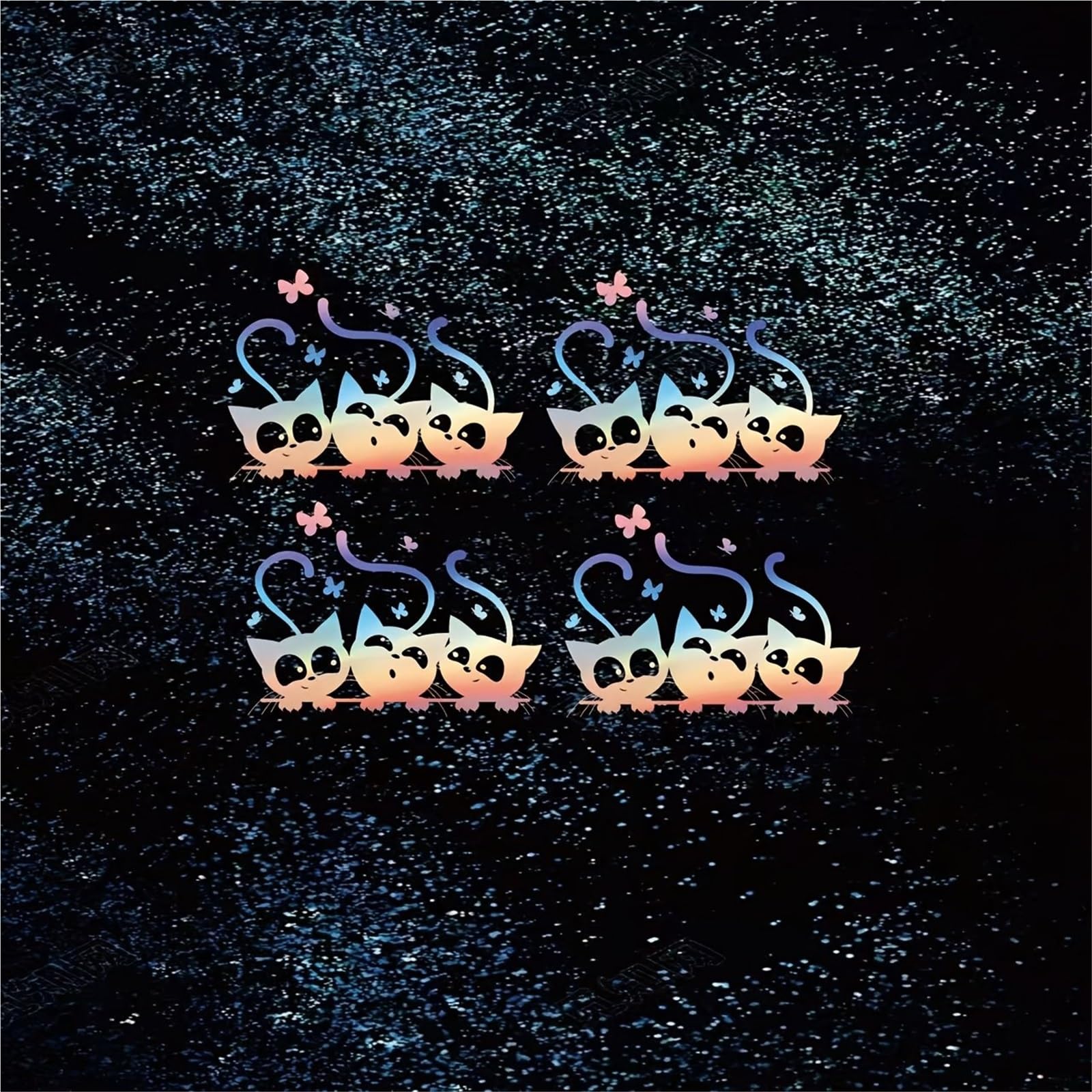 Fglfpxi Multi-Colored 2 4Pcs Motorcycle Car Rearview Mirror Stickers Waterproof Sunscreen