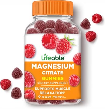 Lifeable Magnesium Gummies for Women and Men, 900mg Magnesium Citrate, 90ct