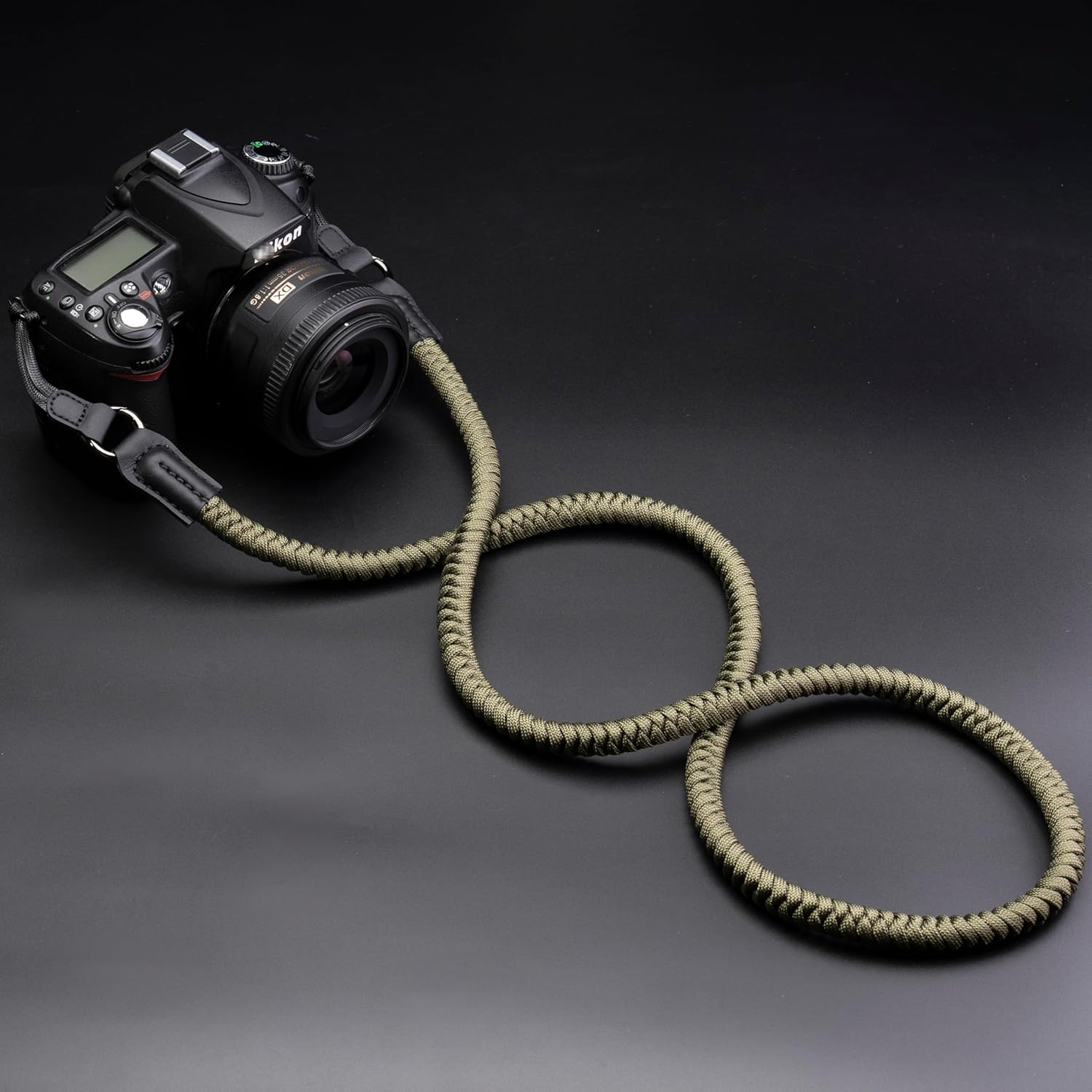 Camera Strap,Quick Release Camera Shoulder Strap,Paracord Woven Portable Camera Neck Strap, for SLR DSLR Digital Mirrorless Camera(Green) - Image 6