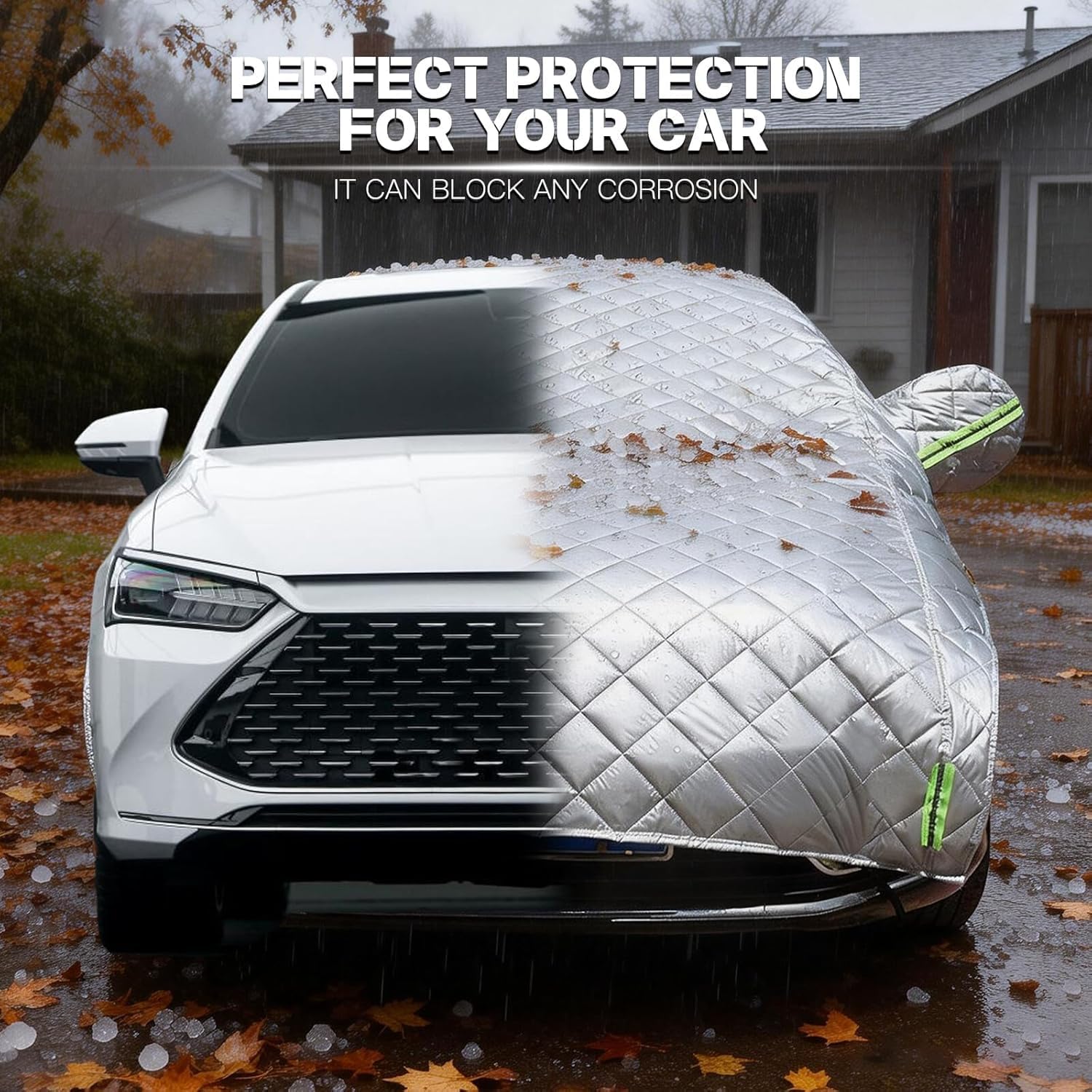 Hail Protector Car Cover SUV Compatible with Toyota RAV4/Honda CR-V/Tesla Model Y, 4-Layers Thicken Padded Hail Protection Blanket