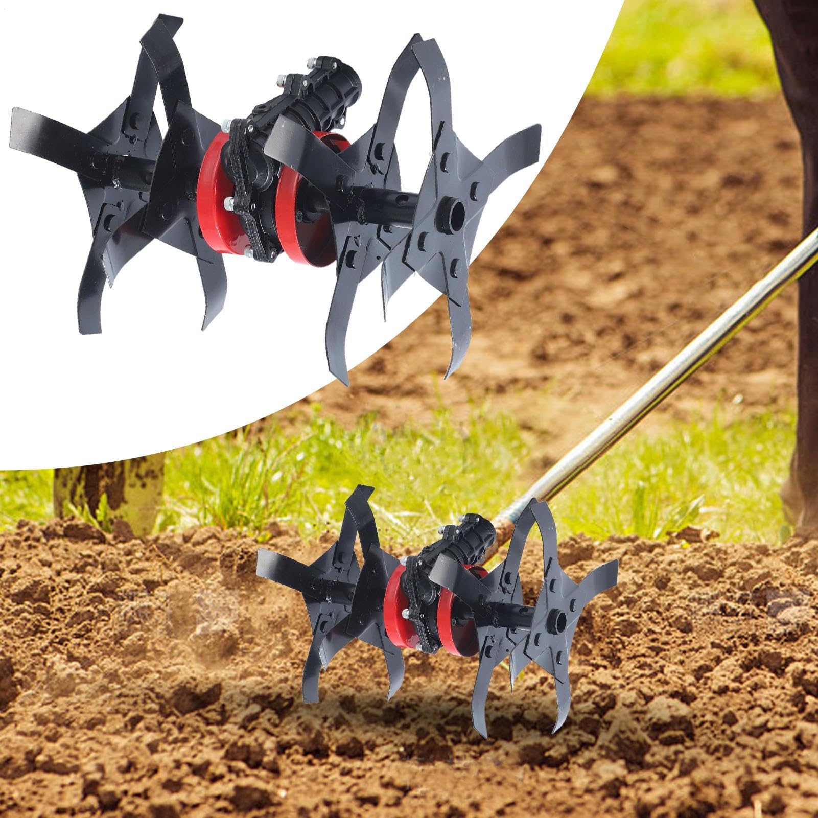 Arado Para Cortacésped Rueda de Cultivo Resistente | Accesorios de Jardinería para Usuarios Exigentes Principiantes Hogares Empresas Jardín Paisajismo