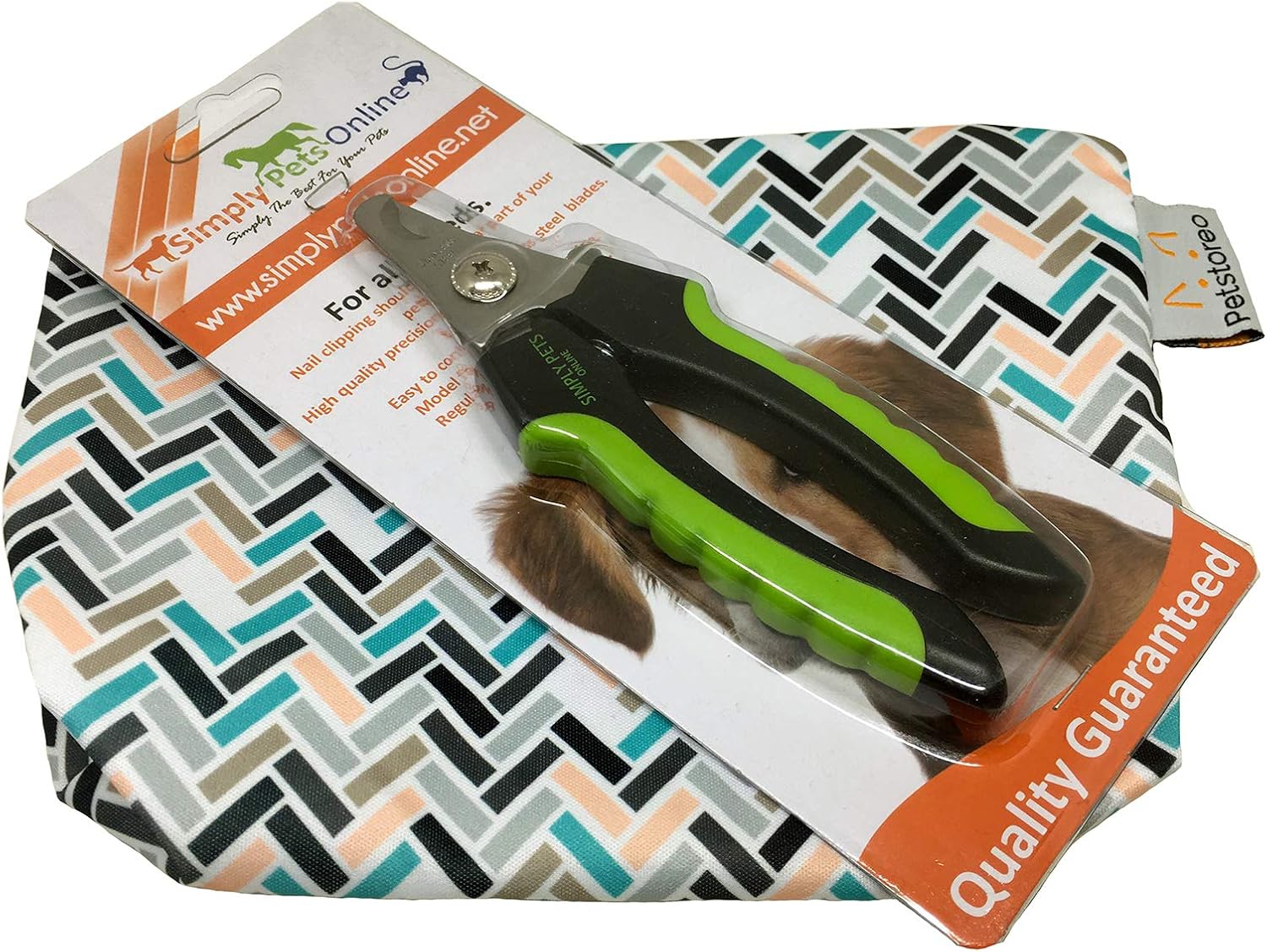 Professional Dog Claw Clippers with Washbag - Nail Clippers for Dogs with Quick Sensor, Safety Guard and Lock