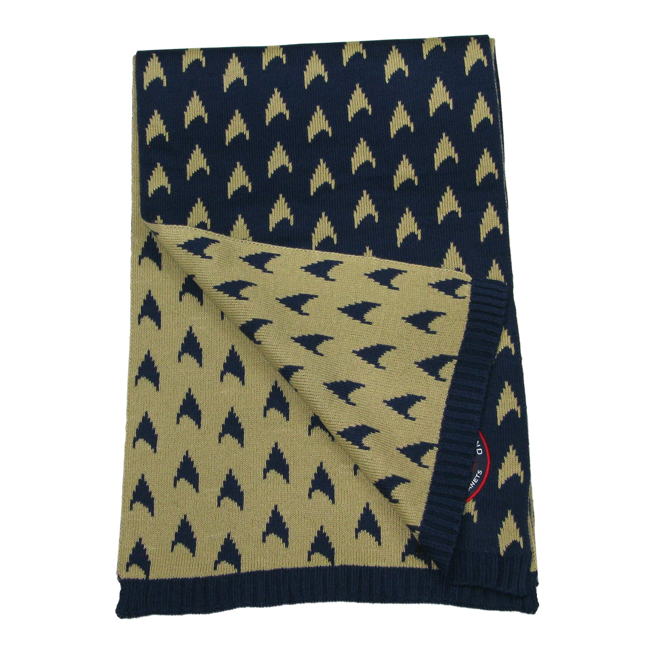 Star Trek Écharpe Starfleet Academy Discovery - Produit LOVARZI | Design Jacquard avec Emblème de Starfleet, Tissu en Acrylique Doux, Cadeau Apprécié des Trekkies