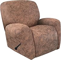 Vista 35 de Fundas para Silla Reclinable de Aspecto de Cuero, 4 Piezas, Funda Lazy Boy para Silla Reclinable, Funda de Sofá Suave, Protector de Muebles Lavable