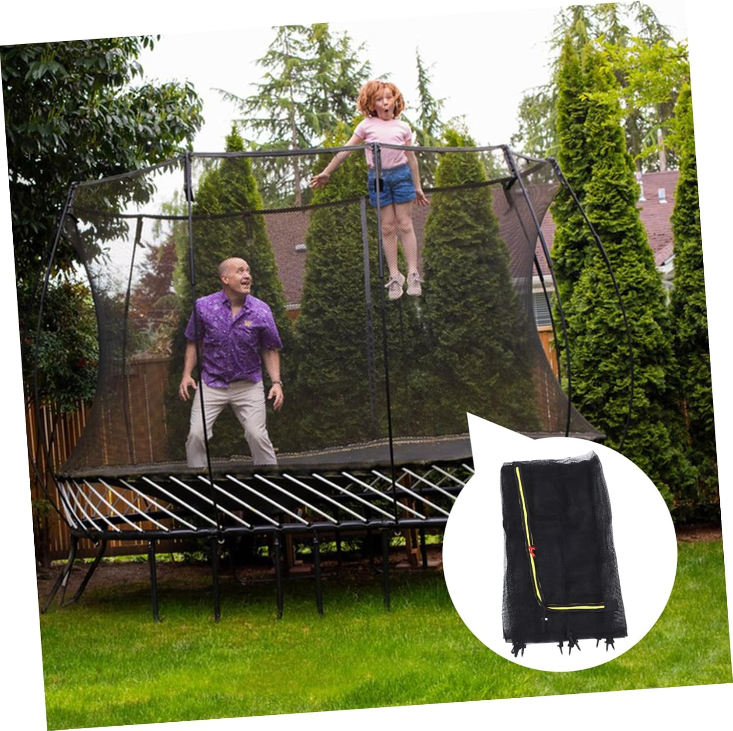 Outdoor Trampoline Safety Net Replacement High-Strength Protective Enclosure Fence for Fall Prevention with Easy Installation Trampoline Guard for Secure Jumping Bed Experience