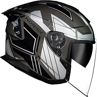 Capacete Norisk Downtown Provenza (aberto) - Cinza/preto 62/X