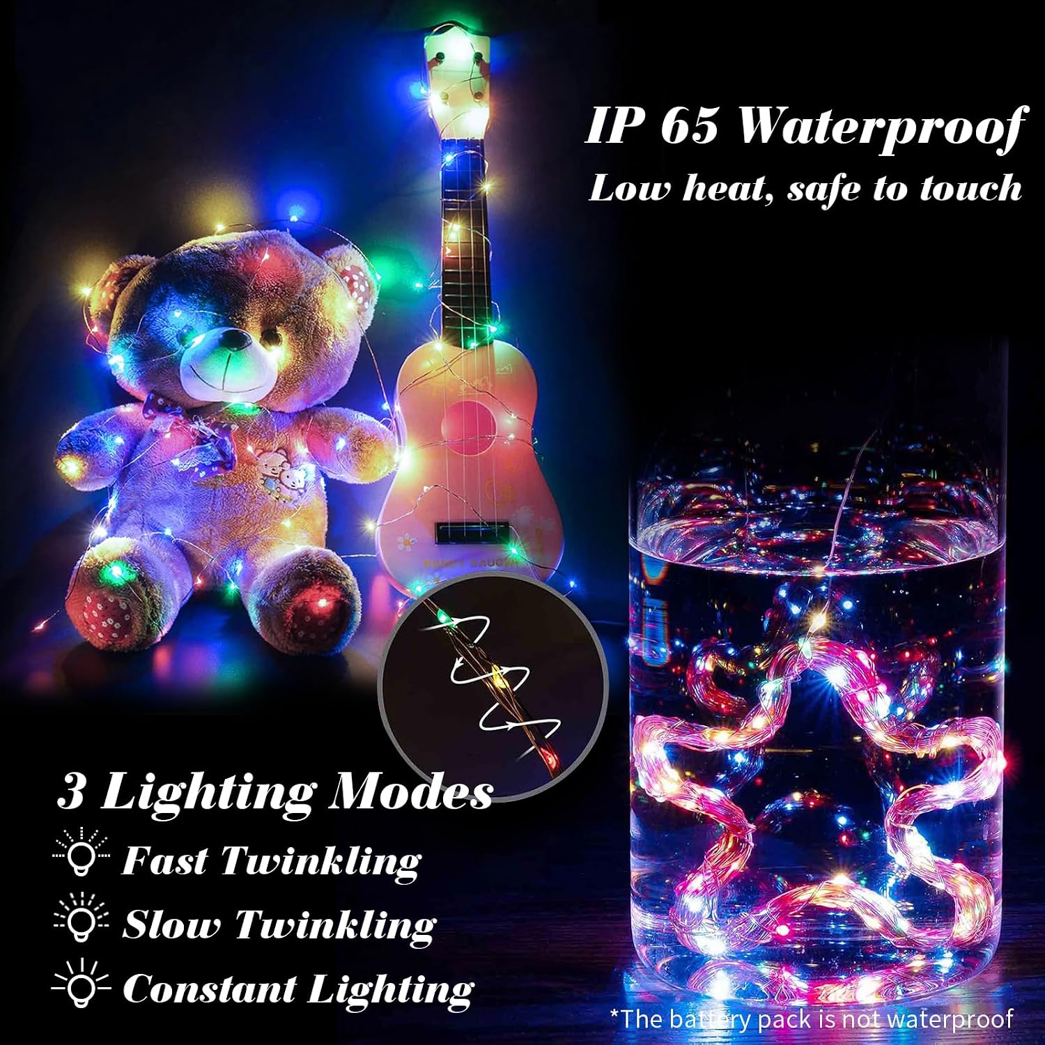 ZGWJ 50 Pack Multicolor Fairy Lights, Mini String Lights image 2