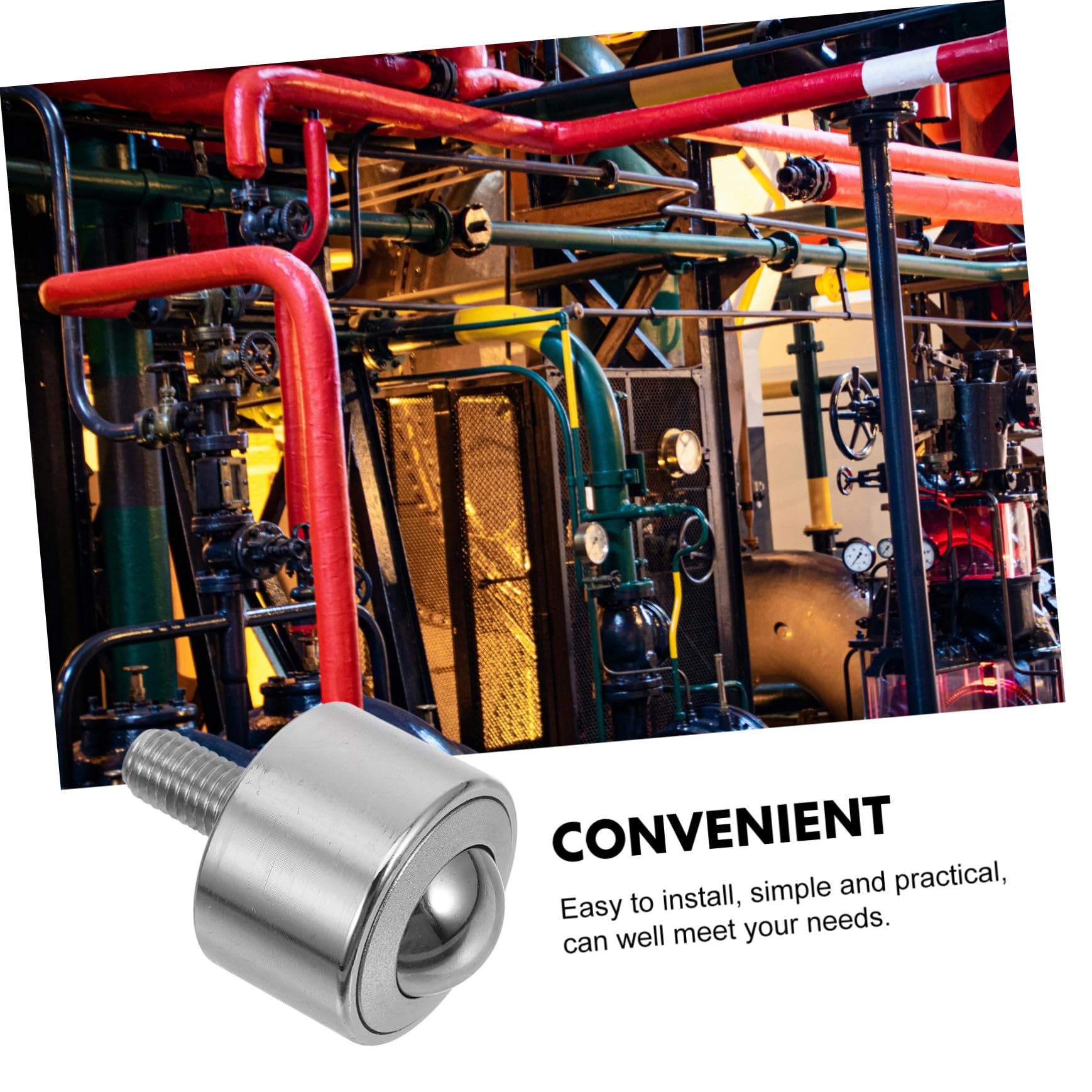 CHILDWEET Ball Drive Bearings Ball Bearing Roller Ball Transfer Unit Roller Ball Thread Stem Ball Caster Roller Transfer Bearing Caster Wheels Heavy Duty Ball Casters Silver Steel