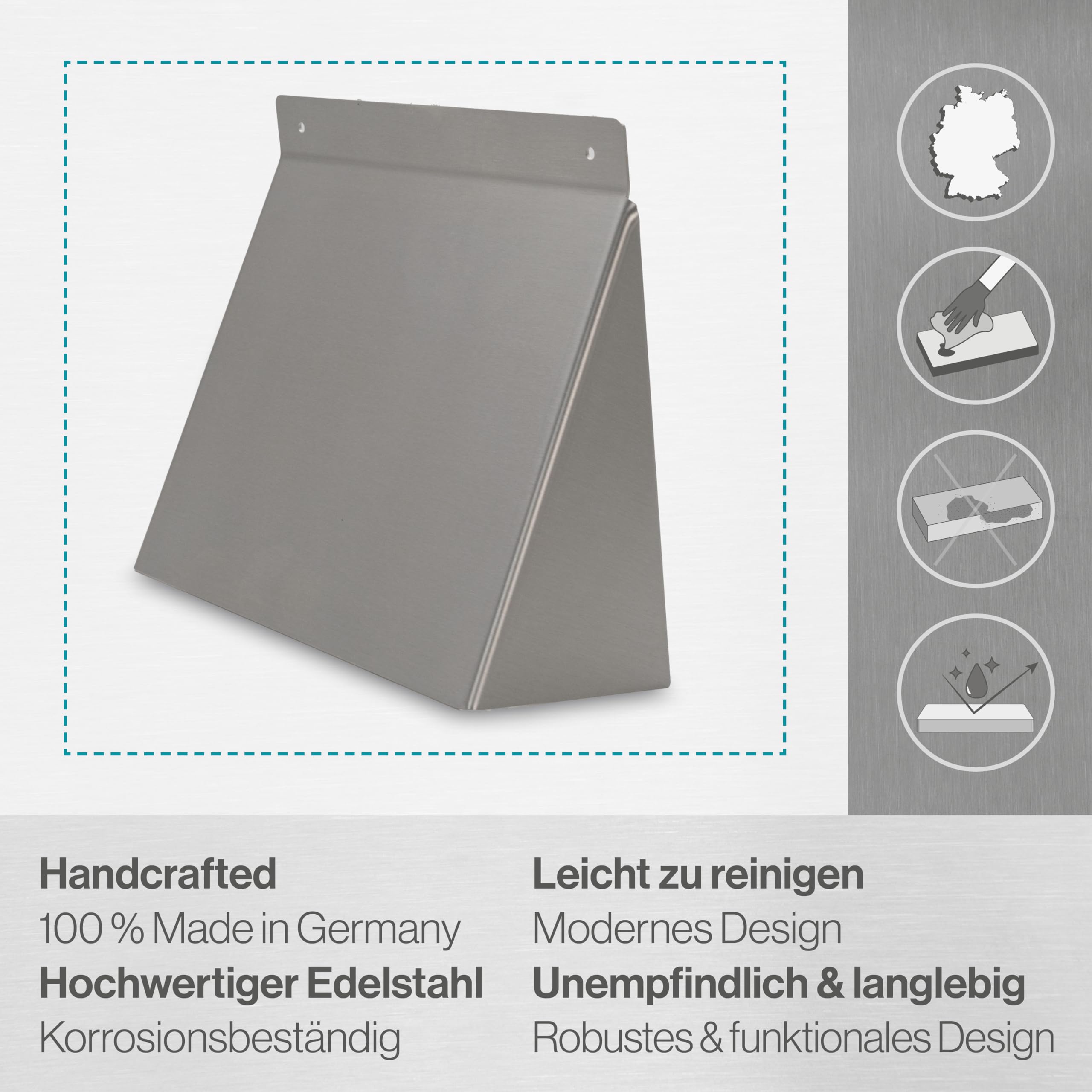 Regenhaube Wetterschutzgitter Aussenbereich Edelstahl - Für Lüftungsgitter gegen Wasser, Regen & Schnee Wandmontage - Wetterschutz Lüftung Abdeckung - Ablufthaube Wetterbeständig (Für Ø 300 mm)